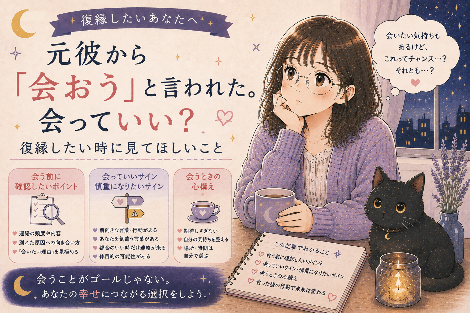 元彼から「会おう」と言われた。会っていい？復縁したい時に見てほしいこと