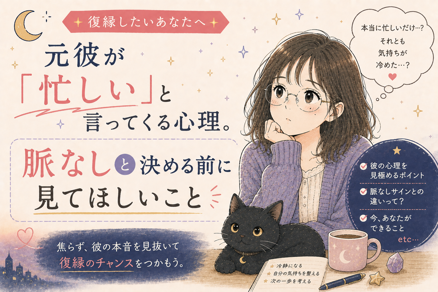 元彼が忙しいと言ってくる心理。脈なしと決める前に見てほしいこと