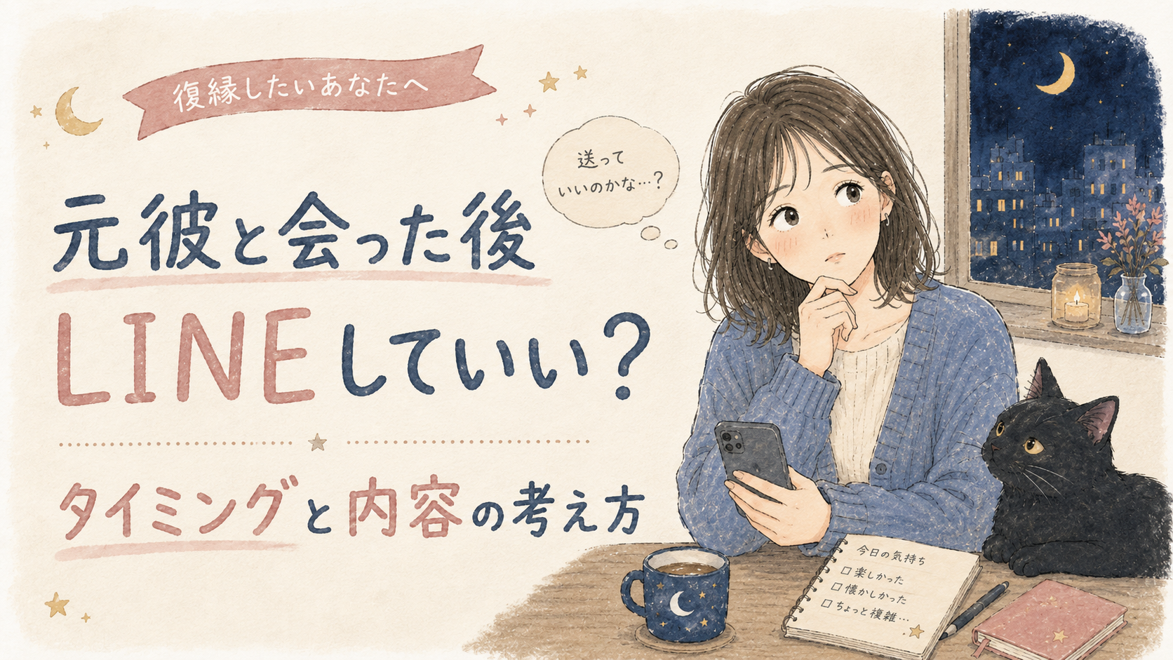 元彼と会った後、LINEは送っていい？タイミングと内容の考え方
