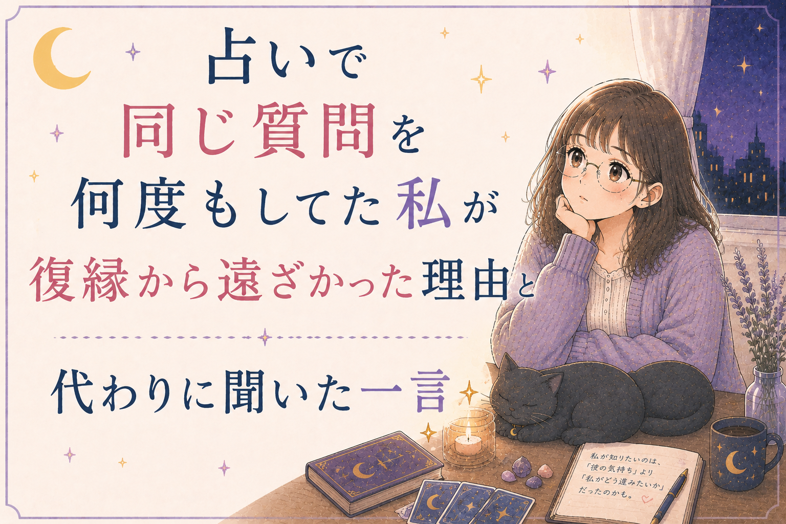 占いで同じ質問を何度もしてた私が復縁から遠ざかった理由と代わりに聞いた一言