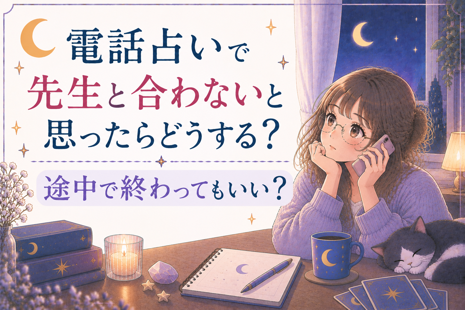 電話占いで先生と合わないと思ったらどうする？途中で終わってもいい？