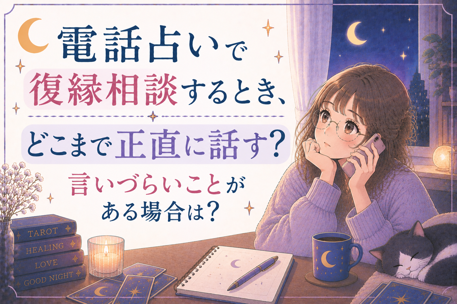電話占いで復縁相談するとき、どこまで正直に話す？言いづらいことがある場合は？